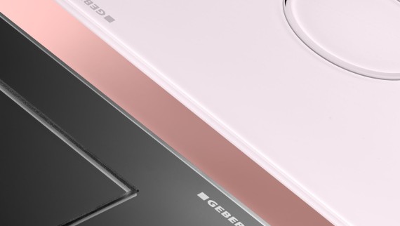 Geberit Sigma40 Betätigungsplatte mit einer Tiefe von nur 4 mm Geberit Sigma40 Betätigungsplatte mit einer Tiefe von nur 4 mm