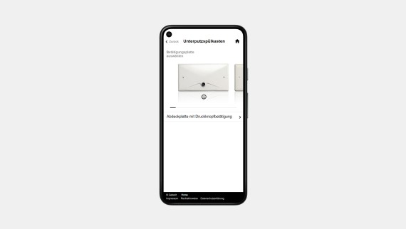Produkterkenner für Unterputzspülkasten - Ansicht des Tools Produkterkenner für Unterputzspülkasten - Ansicht des Tools