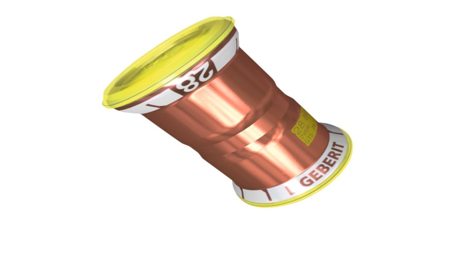 Ein Geberit Mapress Kupfer Fitting für Gasanwendungen Ein Geberit Mapress Kupfer Fitting für Gasanwendungen