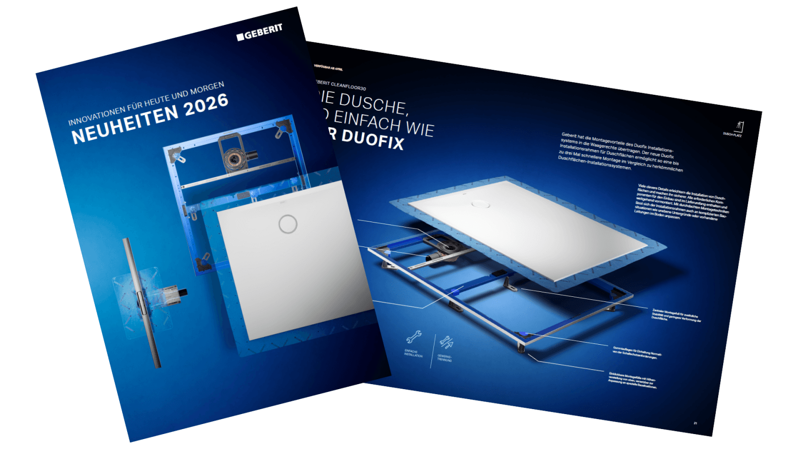 Geberit Neuheiten-Broschüre Geberit Neuheiten-Broschüre