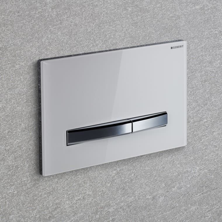 Weisse Betätigungsplatte Geberit Sigma50 Weisse Betätigungsplatte Geberit Sigma50