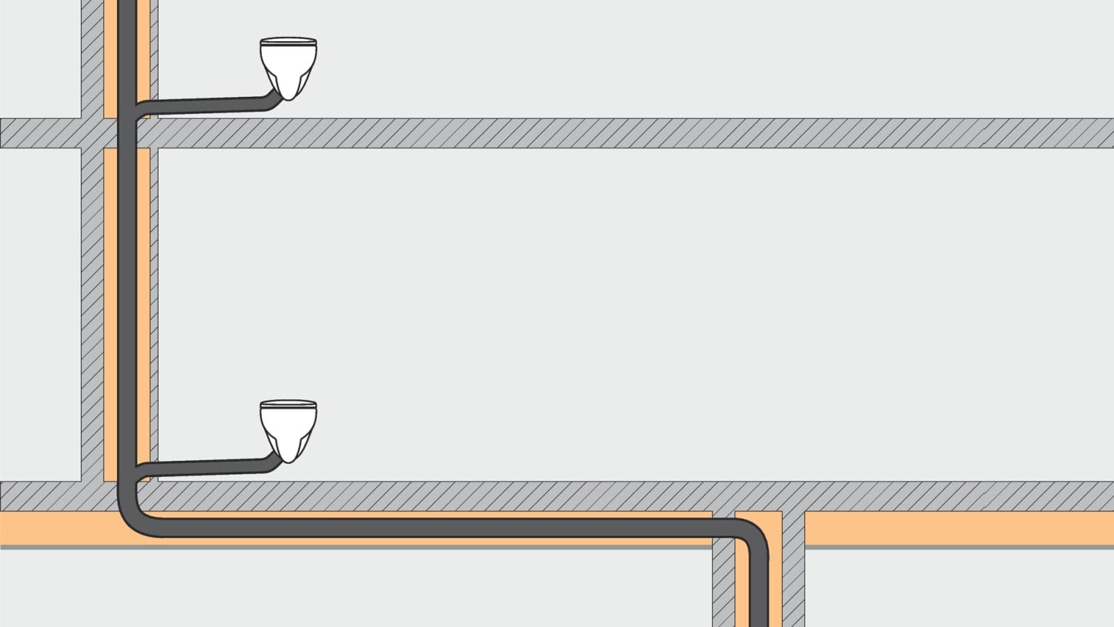 Das Entwässerungssystem mit Geberit SuperTube benötigt weniger Platz und bietet mehr Freiheit in der Planung. Das Entwässerungssystem mit Geberit SuperTube benötigt weniger Platz und bietet mehr Freiheit in der Planung.