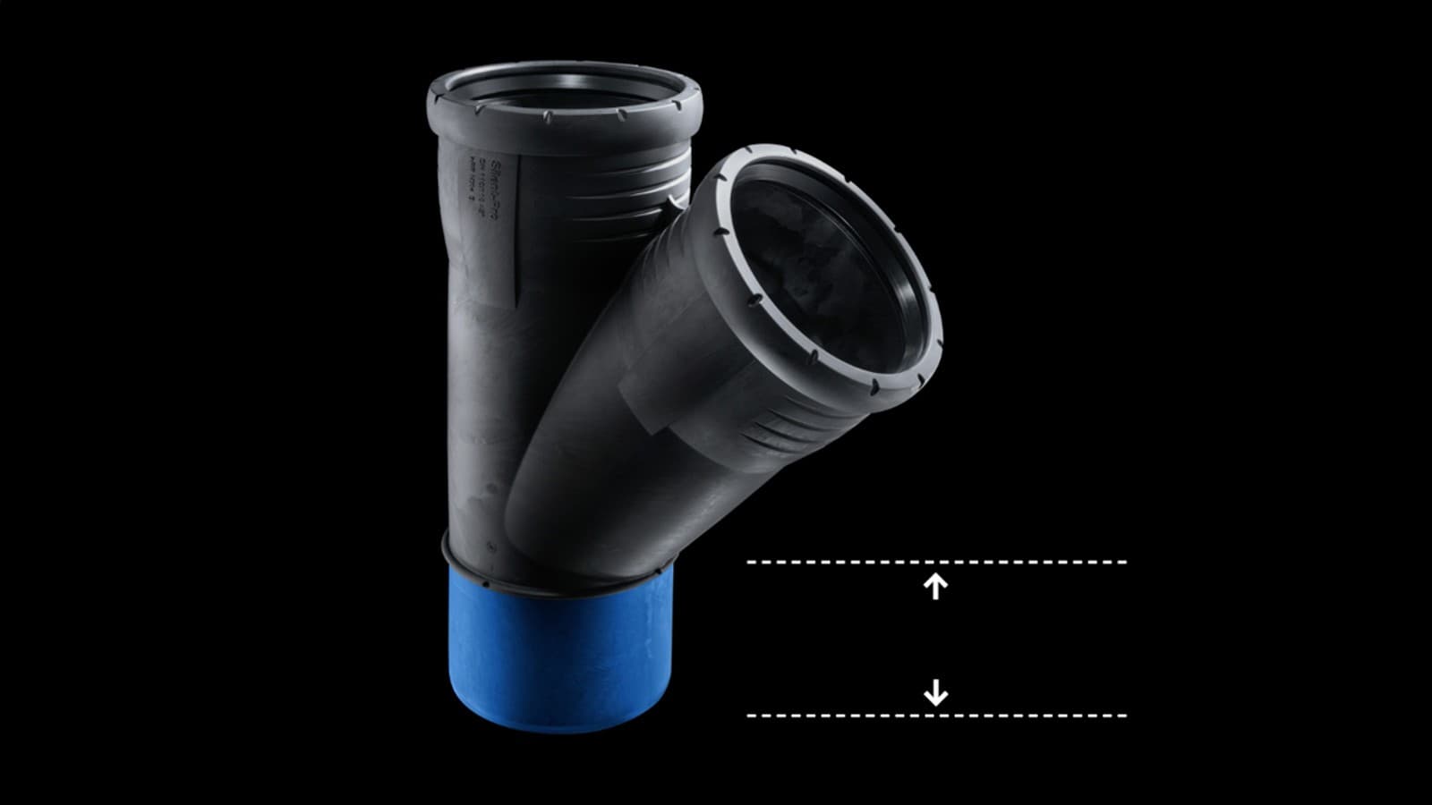 Bei Geberit Silent-Pro sorgt die grosszügig bemessene Einstecktiefe für mehr Sicherheit Bei Geberit Silent-Pro sorgt die grosszügig bemessene Einstecktiefe für mehr Sicherheit