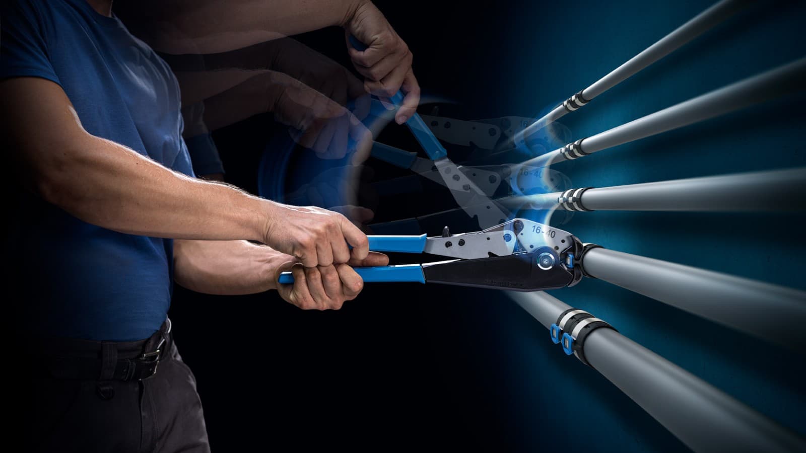 Geberit FlowFit: kein Wechseln der Werkzeuge mehr Geberit FlowFit: kein Wechseln der Werkzeuge mehr